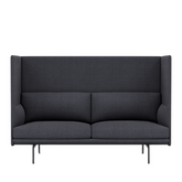 Outline Two Seater Acoustic Privacy Lounge High Back Sofa Booth - Gavisco Office Furniture